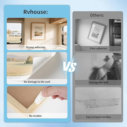 3M 1600T Double Sided Tape, PE Foam Tape 0.75" x 18 Ft White Removable Strong Adhesive No Residue for RV Picture Hanging, Posters Frames Wall Decor Indoor & Outdoor Use(2 Pack)