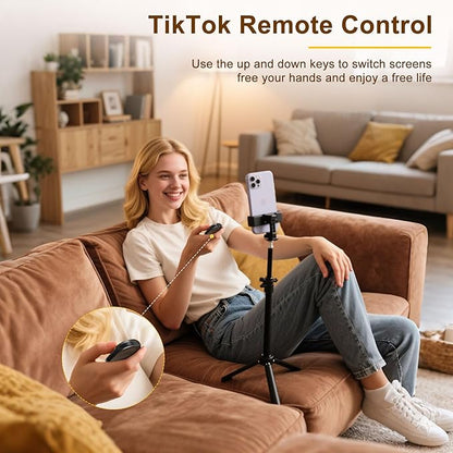 Tiktok Scrolling Ring, iPhone Remote Control, Bluetooth Camera Remote Control, Mobile e-Book Page Turner, Suitable for iOS/Android Phones and Tablets
