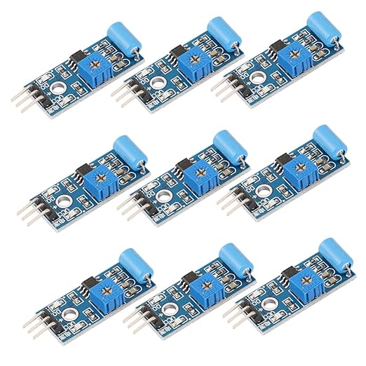Luxshiny 10pcs Normally Closed Type Sensor Module Alarm System for Theft and Earthquake Detection Microcontroller Compatible Low Level Output Trigger
