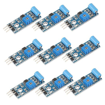Luxshiny 10pcs Normally Closed Type Sensor Module Alarm System for Theft and Earthquake Detection Microcontroller Compatible Low Level Output Trigger
