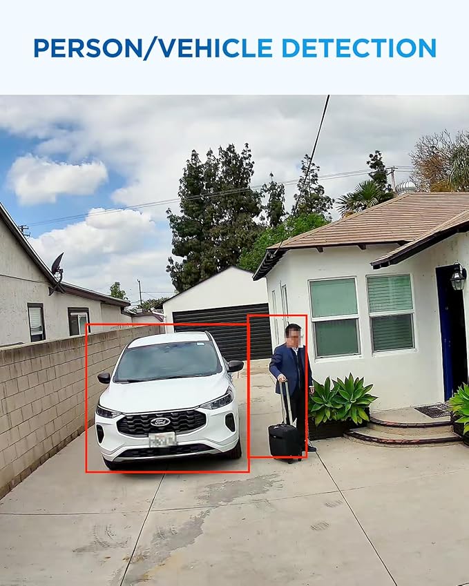 4COVR PoE Security Camera System 4K, 2 Way Audio Talk & Smart Color Night Vision, Smart Human/Vehicle Detection, 8CH 8MP NVR 2TB HDD, 6X 8MP Dome IP Camera IP67, 24/7 Recording, LY97KA8M0806