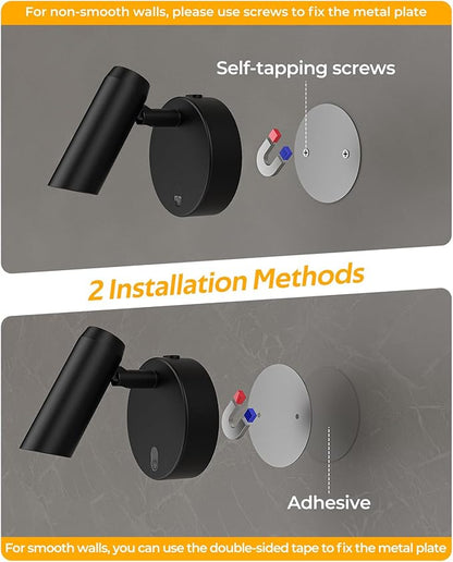 Spotlights Indoor, No-Glare Rechargeable Floor Can Light for Plants with Remote, Wireless Art Accent Spot Lights Uplight for Painting, Picture, Dartboard, Home, Corner Sofa Display 2PCS