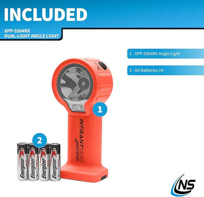 Nightstick XPP-5564 Intrant® Duo Intrinsically Safe Turbo Dual-Light Angle Light - 4 AA