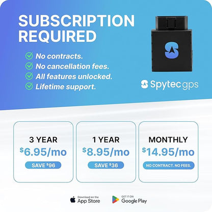 Spytec Pulse OBD GPS Tracker for Vehicles, Cars, Trucks | Anti-Theft Plug-in Car GPS Tracker | Fast 2 Second Updates, Ignition On/Off Alerts, Vehicle Movements | Fleet monitoring | Subscription needed