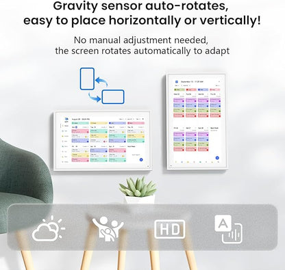 Digital Calendar Schedual Planning Calendar, Chore Chart Task & Rewards for Parent-child 1920 x 1080P Full HD Interactive Touchscreen Smart Family Planner, Wall & Desk Mountable (White, 15.6inch)