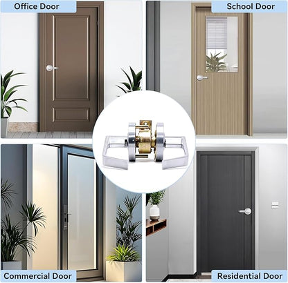 BSEED BSED Passage Commercial Door Lever Lock, Heavy Duty Grade 2 Lever Handle, ADA Compliant, UL 3 Hour Fire Rated, Non-Handed, Satin Chrome Finish, 2-3/4" Backset for Hallway & Office Doors