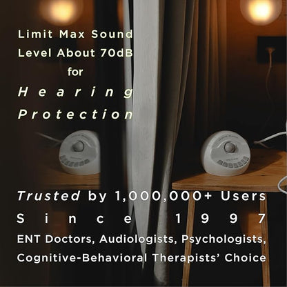 WELLCARE-Naturcare Sound Relaxation, White Noise, 7 Nature Sounds, Sleep Sound Machine, Calm Infants, for Baby, Kids, Adult. Stepless Volume, Timer, Powered by Adapter or Batteries(Both Not Incl.)