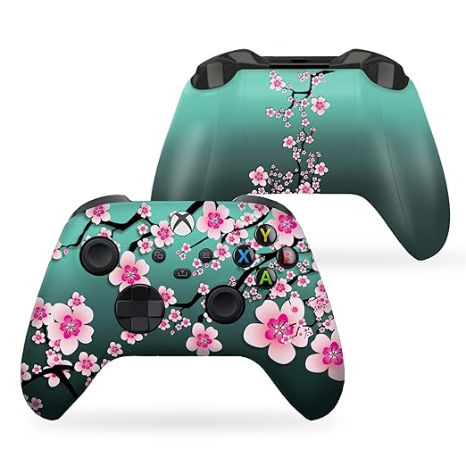 DreamController Cherry Blossom Custom X-box Controller Wireless compatible with X-box One/Series X/S Proudly Customized in USA with Permanent HYDRO-DIP Printing (NOT JUST A SKIN)