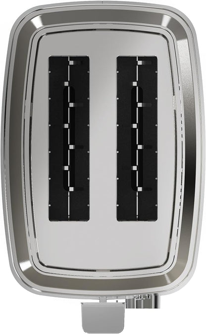 GE 2 Slice Toaster, Extra Wide Slots for Toasting Bagels, Breads, Waffles & More, 7 Adjustable Shade Settings, Removable Crumb Tray, Countertop Kitchen Essentials, 850 Watts, White