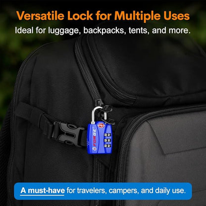 Forge TSA Locks 2 Pack - Open Alert Indicator, Alloy Body and Hardened Steel Shackle with Re-settable 3-Digit Combination