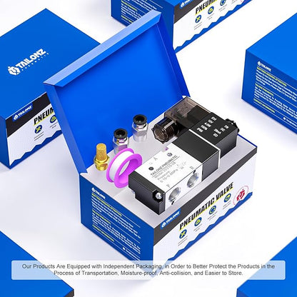 TAILONZ PNEUMATIC 1/4"NPT Solenoid Valve 3V210-08 AC110V Single Coil Pilot-Operated Electric 2 Position 3 Way Connection Type(Junction Box)