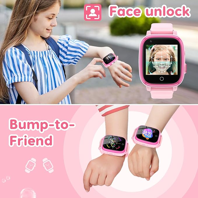 cjc 4G Smart Watch for Kids - Includes 2 Way Call, SOS Alerts, Parental Controls, Games, Camera, Alarm, Music Children's Smart Watch Gift