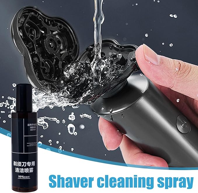 Electric Razor Cleaner- 200ml Shaver Cleaning Solution, Convenient Electric Shaver Blade Cleaner Spray | Portable Professional Cleaning Liquid Solution For Barbershop Home Men Hygiene Maintenance