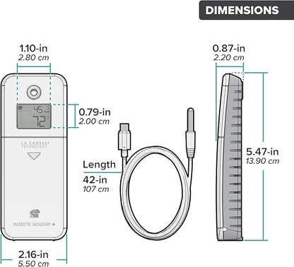 Temp Tracker Pro Wi-Fi Alert System: Bridge Gateway, 3 in/Out Temp. and Humidity, a Temperature Probe with Ambient Temp. and Humidity, Interior Temp. and Humidity Display with Comfort Meter