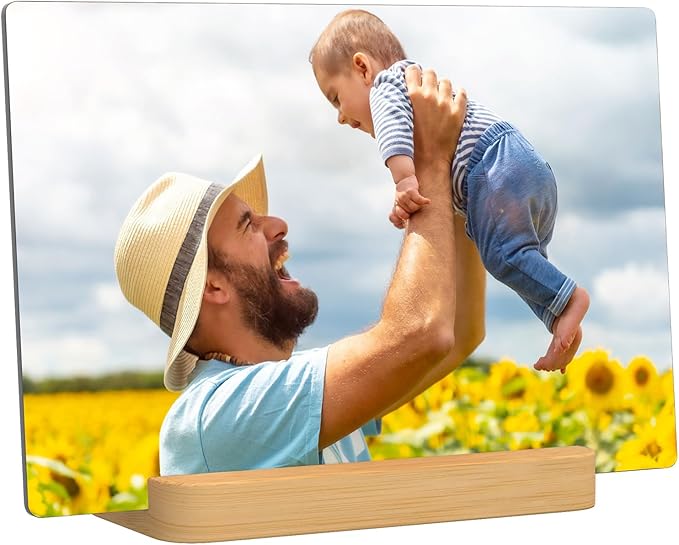 Personalized Father's Day Gifts for Dad from Kids Daughter Son, Customized Metal Picture print for Dad,Custom Metal Photo gifts for Dad - Gift Wrapping Available