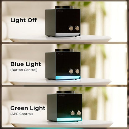 Smart Aroma Scent Waterless Essential Oil Diffuser, Cold Air Tech Scent Air Machine for 1500 Sq Ft,200ml Hotel Collection Diffuser for Home & Office (Black Titanium, Single Scent)