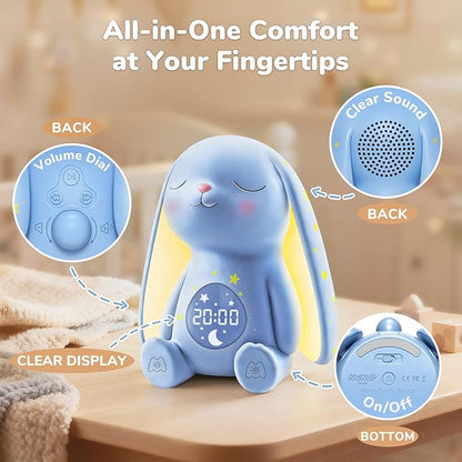 2025 Mom's Choice Awards | White Noise Sound Machine Baby – AI Cry Detection, 100 Soothing Sounds, App Control, Night Light, Sleep Trainer, Sound Machine for Sleep, Newborn Essentials, Alarm Clock