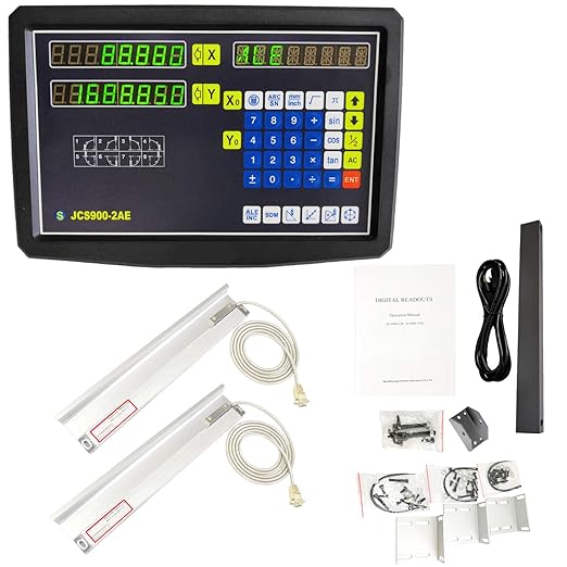 iMeshbean 2/3 Axis Digital Readout DRO Encoder for Milling Lathe, 700mm Travel Length Scale ONLY (28''), 5um Resolution, 5um/0.0002'' Accuracy, Aluminum Material, Part Number: 324-RZ