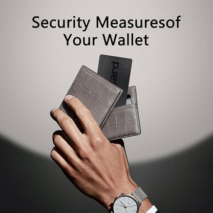 Wallet Tracker (Both iOS and Android) IP68 Bluetooth Smart Finder Card GPS Tracker for Bags Passport Works with Apple Find My (Apple MFi Certified) & Google Find My Device - Over 5 Year Battery Life