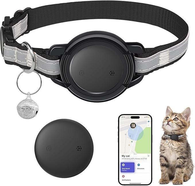 GPS Tracker for Cats, Mini GPS Cat Tracker, Smart Pet Activity Tracker, No Monthly Fee, Compatible with Apple Find My(iOS Only), Anti-Lost, Finder Tag for Vehicles, Pets, Kids, Items (1 Pack)