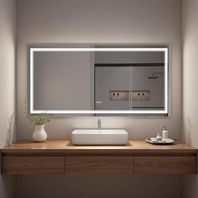 LED Bathroom Mirror with Lights, Wall Mirrors