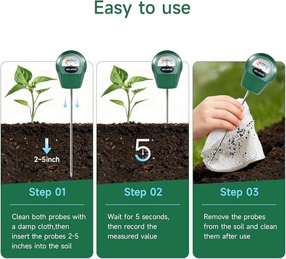Soil Moisture Meter for Plants, Hygrometer Sensor Water Monitor, Plant Moisture Tester for Indoor Outdoor Garden, Potted Plants, Farm, Lawn, No Battery Needed