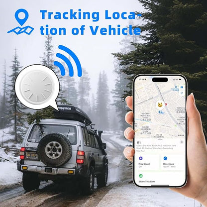 GPS Tracker for Vehicles, MINI Car Tracker Device Hidden for Vehicle, No Monthly Fee, Real-Time Car Tracker Work with Find My (iOS Only), Tracker Device for Vehicles