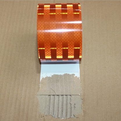 Non Fading Brown Reflective Tape Outdoor Waterproof 4 inch Wide, High Visibility Warning Safety Industrial Marking Tape (11 feet)