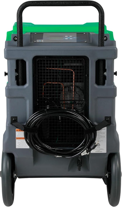 MOUNTO 310 Pints LGR Commercial Dehumidifier with Built-In Pump and Drain Hose – Portable, Heavy-Duty Dehumidifier with Wheels for Basements, Garages, Home, and Job Sites (Green)