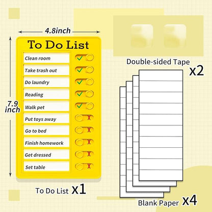 Chore Chart for Kids,To Do List, Daily Routine Chart, and Schedule Board-Checklist and Portable Memo for Efficient Task Management and Planning,Adhd Tools