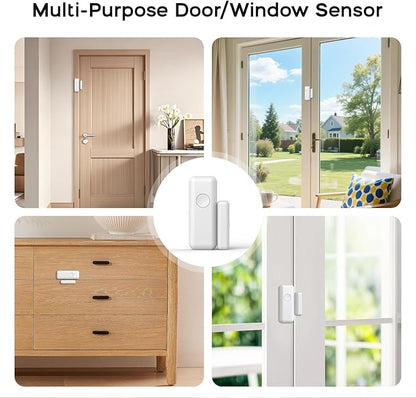 Home Security Systems,2025 Door & Window Alarms for Home with Instant App Alerts,20Pcs WiFi-Connected SOS Button Kit,Compatible with Alexa for Villa,for Apartment,Kids Safety,Office NO Monthly Fees