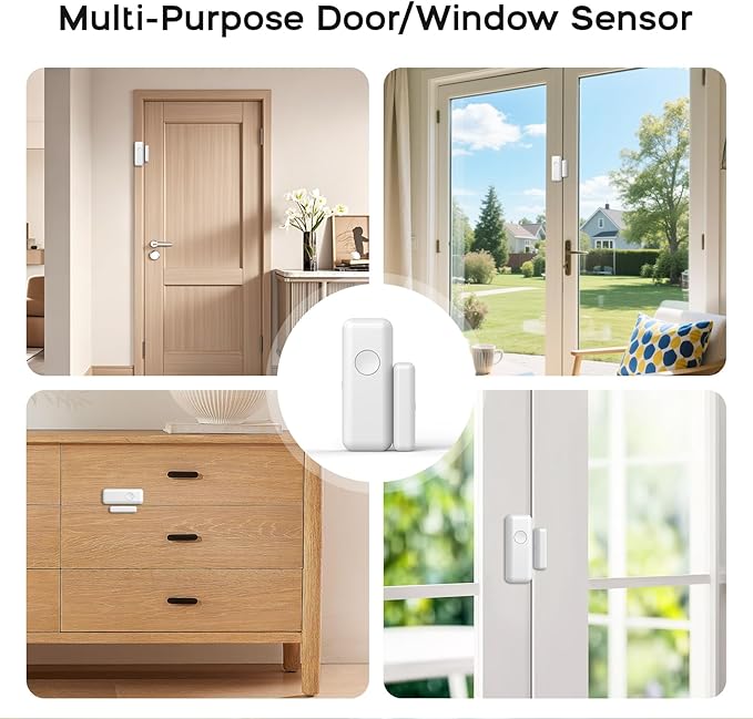 Alarm System for Home Security,WiFi+4G Smart Door Alarm Systems Kit NO Monthly Fees,with Instant App Alerts Door Window Motion Sensor,Compatible with Alexa,for Apartment & Kids Safety