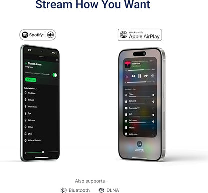 Juke-6 | 6 Zone Audio Amplifier | Wirelessly Controlled Multi-Room Audio System | Compatible with Airplay 2, Spotify Connect, Bluetooth, DLNA