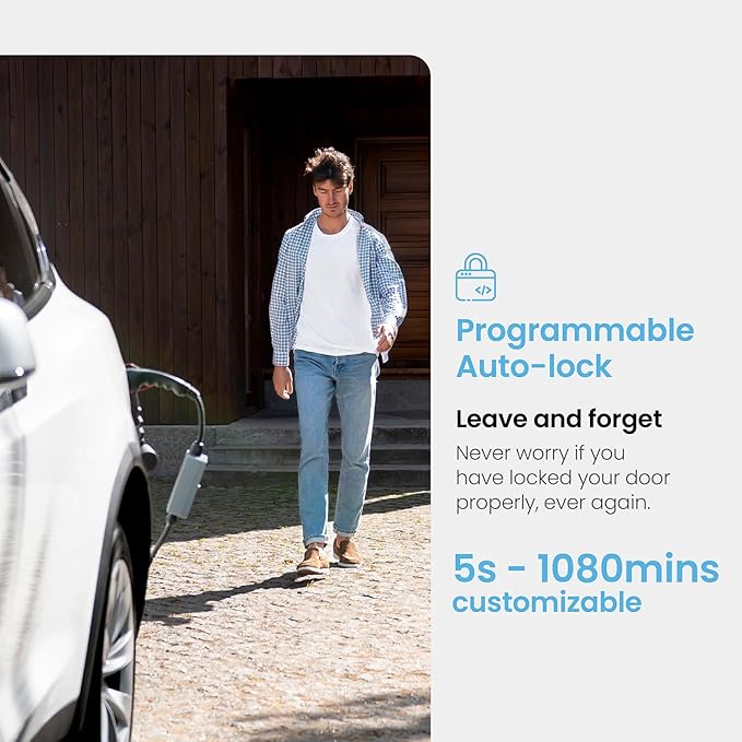 Lockly Smart Lock Secure Pro (2025 Latest Version),Fingerprint Door Lock, Keyless Entry, Built-in Wi-Fi Latch, PIN Genie Keypad (Silver)