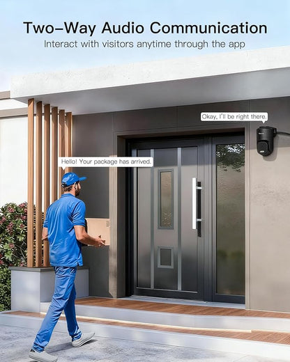 VIMTAG Outdoor Cameras for Home Security, 2.5K Security Camera Outdoor, 360° Pan/Tilt Outside House Surveillance, Motion Tracking, Color Night Vision, 2-Way Audio, 5G/2.4G WiFi, Cloud/SD Card Storage