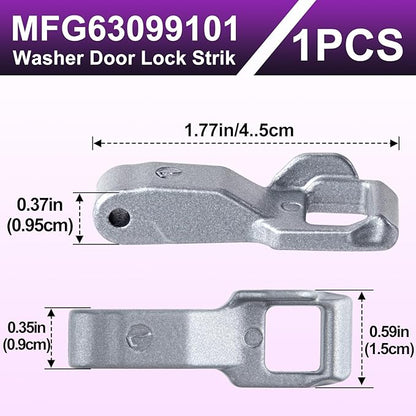 MFG63099101 Washer Door Lock Strike, Washing Machine Door Lock Replacement Part for LG Kenmore Front Load Washer