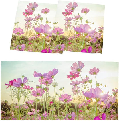 2PCS Fluorescent Light Cover for Ceiling Light Flower Patten Magnetic Light Cover Fluorescent Light Shade Panel,Decorative Film Filter for Reducing Harsh Glare Flicker Home School Office Decorations
