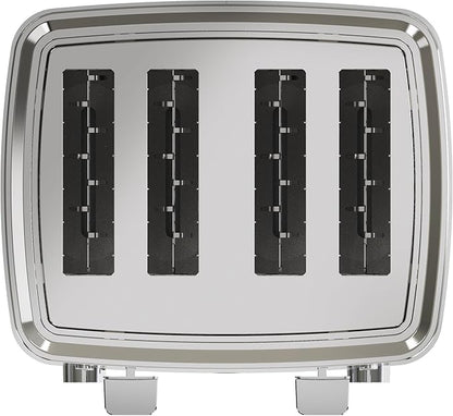 GE 4 Slice Toaster | Extra Wide Slots for Bagels, Breads, Waffles & More | 7 Shade Options | Countertop Kitchen Essentials | 1500 watt, Black
