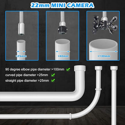Sanyipace Sewer Camera with Locator 100 FT/30 M, Drain Pipe Inspection Camera with Detector, Waterproof Cámara Probe w/h 512Hz Transmitter, Distance Counter, 9" Color Screen, 16GB TF Card, 5mm Cable