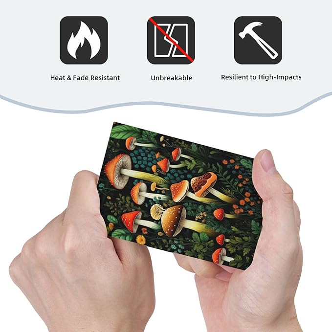Decorative Light Switch Plate Covers Boho Red Mushroom Green Leaf Plants Floral 1 Gang No Device Switch Cover Plate Single Blank Wall Plate Switchplate Electrical Faceplate