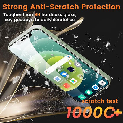 3+3 Pack Privacy Screen Protector for iPhone 12 6.1-Inch with 3 Pack Camera Lens Protector, Anti Spy Tempered Glass Film 9H Hardness Bubble Free Case Friendly