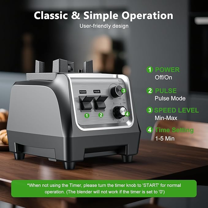 1800W Blender for Smoothies with 70oz Pitcher & 20oz Grinder 28000 PRM High-Speed Countertop Blenders for Kitchen 10-Speed & 1-5 Min Timer for Ice Crushing Frozen Fruits Nut Butter Puree