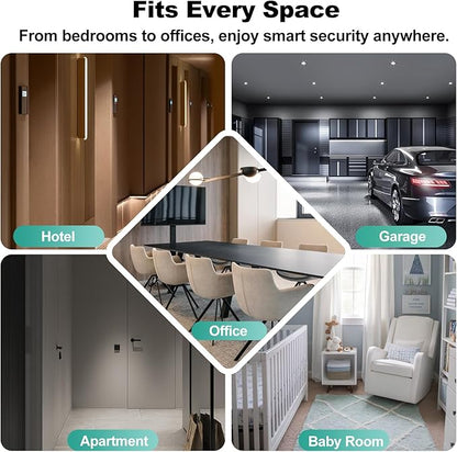 Fingerprint Door Lock, Smart Door Knob, Keyless Entry Door Lock with App Control, Thumbprint Door Knob with Backup Key, Suitable for Home, Bedroom, Apartments, Garage, Office - Sliver