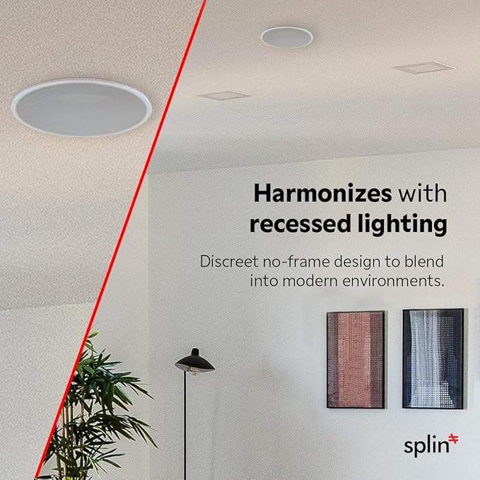 Splin Ceiling Embedded Mount Stand Compatible with Smart Speaker Alexa Echo Pop, Echo Dot 4th and 5th gen., Amazon, and HomePod Mini, Apple— Pro Light— Model Classic Built-in (White) —