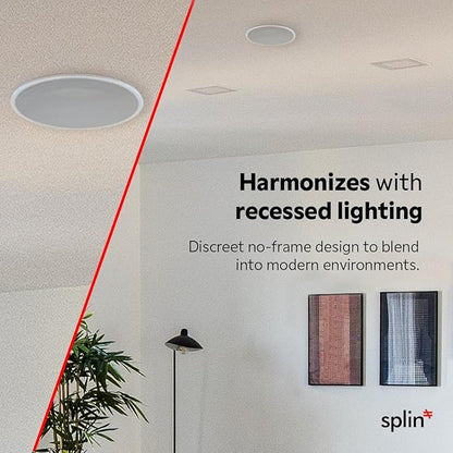 Splin Ceiling Embedded Mount Stand Compatible with Smart Speaker Alexa Echo Pop, Echo Dot 4th and 5th gen., Amazon, and HomePod Mini, Apple— Pro Light— Model Classic Built-in (White) —