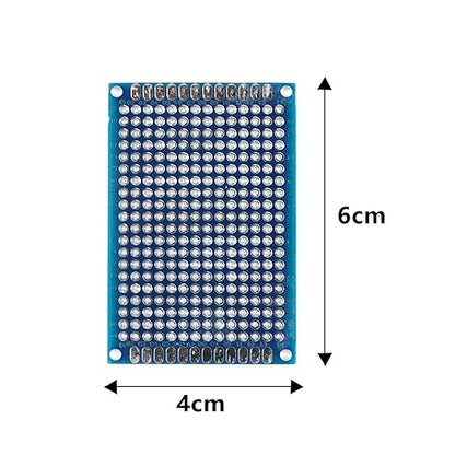20 Pcs(4x6cm) Double Sided PCB Board Prototype Kit Soldering 4 Colour Universal Printed Circuit Board for DIY Soldering and Electronic Project