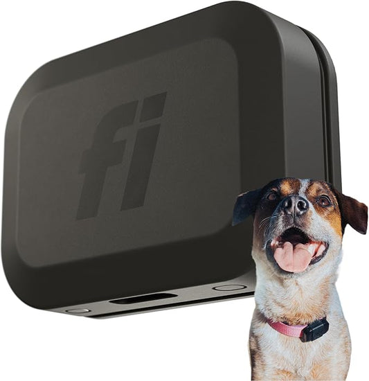Fi Mini GPS Tracker for Dogs & Cats – Lightweight, Virtual Fences, Escape Alerts, Step & Health Tracking, Waterproof – 6-Month Membership Included