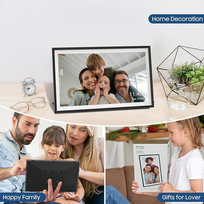 ApoloSign Digital Picture Frame Powered by Nixplay, 15.6" Large WiFi Digital Photo Frame, Easy to Share Photos/Videos via Nixplay App, 1920x1080 FHD IPS Touch Screen, Auto-Rotate, Free Cloud Storage