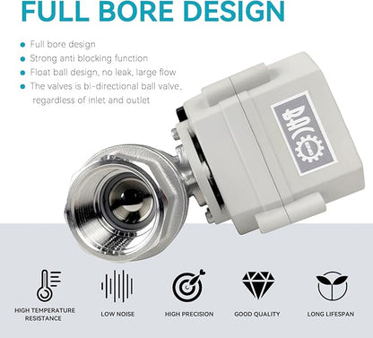 BACOENG 2 Way Motorized Ball Valve, 1 Inch DN25 Electrical Ball Valve, 110VAC Stainless Steel Electric Water Valve