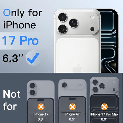 JETech Privacy Screen Protector for iPhone 17 Pro 6.3-Inch with Camera Lens Protector, Anti-Spy Tempered Glass Film, Easy Installation Tool, 2-Pack Each